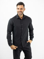 Παντελόνι Jogger Loose Fit & Πουκάμισο Regular Fit Μαύρο