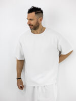 Παντελόνι Oversized Japanese & T-Shirt Oversized Μονόχρωμο Λευκό