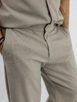 Παντελόνι Jogger Loose Fit Με Λάστιχο Πίσω & Πουκάμισο Regular Fit Μπέζ