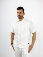 Παντελόνι Jogger Loose Fit Με Λάστιχο Πίσω & Πουκάμισο Regular Fit Λεύκο