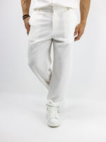 Παντελόνι Jogger Loose Fit Με Λάστιχο Πίσω & Πουκάμισο Regular Fit Λεύκο