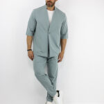 Παντελόνι Chinos Regular Fit & Overshirt Regular Fit Μέντα