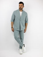Παντελόνι Chinos Regular Fit & Overshirt Regular Fit Μέντα