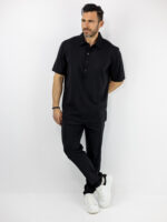 Παντελόνι Jogger Loose Fit & T-Shirt Regular Fit Polo Μαύρο