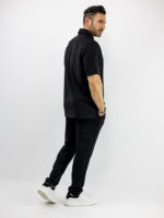 Παντελόνι Jogger Loose Fit & T-Shirt Regular Fit Polo Μαύρο