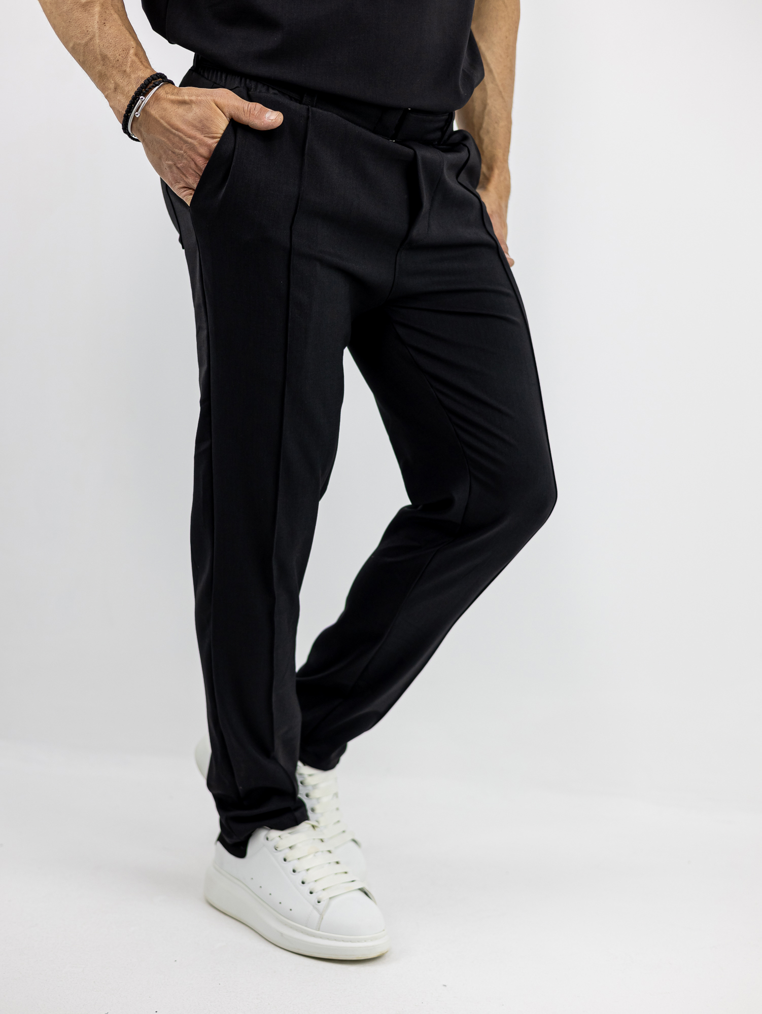 Παντελόνι Jogger Loose Fit & T-Shirt Regular Fit Polo Μαύρο
