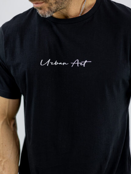 T-Shirt Regular Fit Urban Style Μαύρο