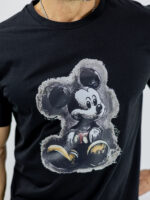 T-Shirt Regular Fit Mickey Μαύρο