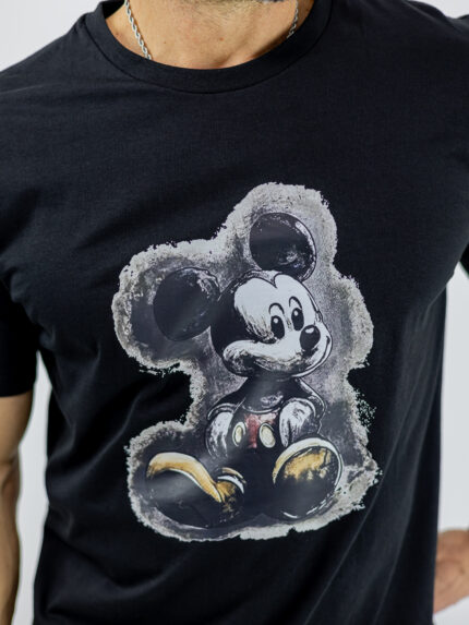 T-Shirt Regular Fit Mickey Μαύρο