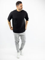 T-Shirt Regular Fit Καλαμπόκι Μαύρο