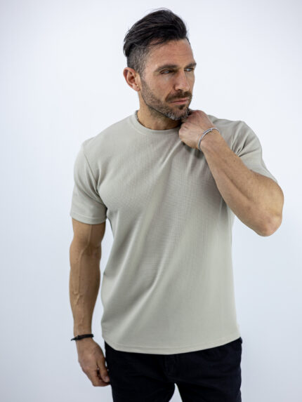 T-Shirt Regular Fit Καλαμπόκι Μπέζ