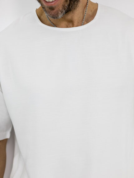 T-Shirt Oversized Μονόχρωμο Λεύκο