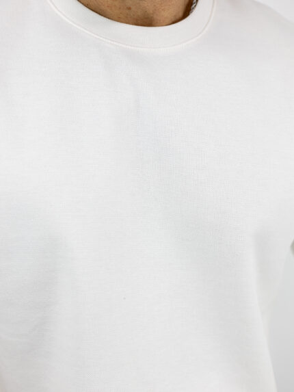 T-Shirt Oversized Μονόχρωμο Λευκό