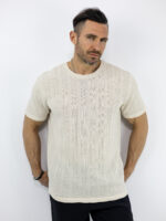 T-Shirt Regular Fit Μονόχρωμο Μπέζ