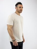 T-Shirt Regular Fit Μονόχρωμο Μπέζ