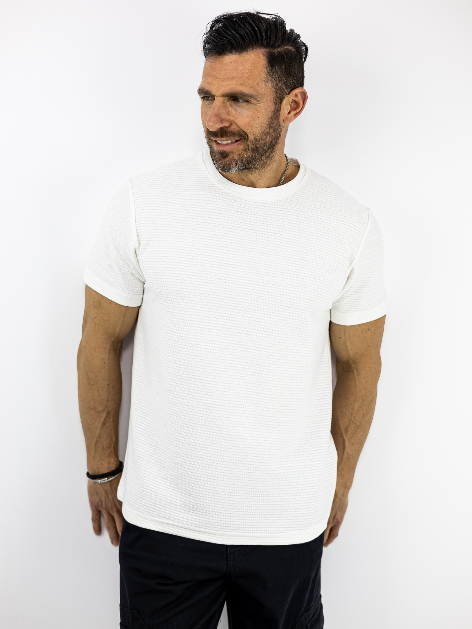 TSHIRT_RB_130133_LEFKO_01.jpg T-Shirt Regular Fit Μονόχρωμο Λευκό
