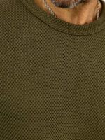 T-Shirt Oversized Μονόχρωμο Λαδί
