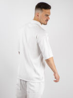 Πουκάμισο Με Όρθια Λαιμόκοψη & Χωρίς Γιακά Λευκό