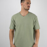 T-Shirt Με Βε Γυακά Μονόχρωμη Μέντα