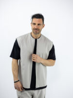 Γιλέκο Αμάνικο Οversized Μπέζ