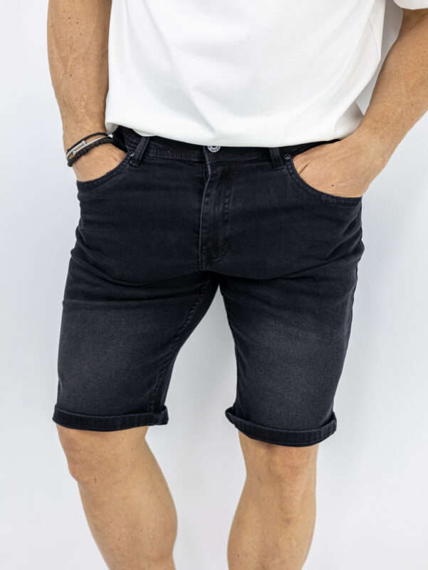 Jean Βερμούδα Regular Fit Μαύρη