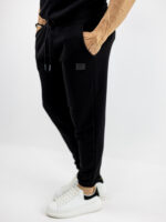 Παντελόνι Φόρμα & Λάστιχο Κάτω Regular Fit Μαύρο