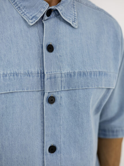 Jean Πουκάμισο Oversized Σιέλ