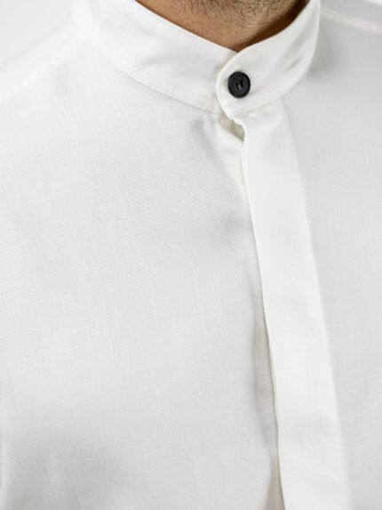 Πουκάμισο Oversized 3/4 Μανίκι Λεύκο