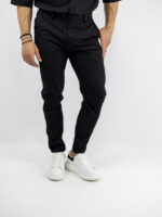 Πουκάμισο Μάο Regular Fit 3/4 Μανίκι & Παντελόνι Jogger Loose Fit Μαύρο