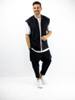 Γιλέκο Αμάνικο & Παντελόνι Cargo Balloon Οversized Μαύρο