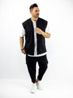 Γιλέκο Αμάνικο & Παντελόνι Cargo Balloon Οversized Μαύρο