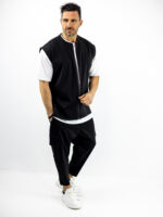 Γιλέκο Αμάνικο & Παντελόνι Cargo Balloon Οversized Μαύρο