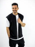 Γιλέκο Αμάνικο & Παντελόνι Cargo Balloon Οversized Μαύρο