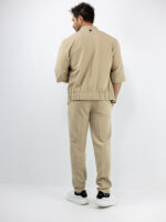 Παντελόνι Jogger Loose Fit & Σακάκι Overshirt Μπέζ