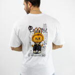 T-Shirt Oversized Labubu Λευκό