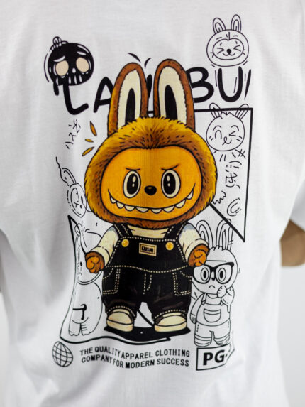 T-Shirt Oversized Labubu Λευκό