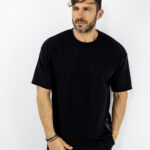 T-Shirt Oversized Μονόχρωμο Μαύρο