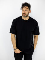 T-Shirt Oversized Μονόχρωμο Μαύρο