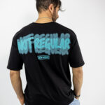 T-Shirt Oversized & Στάμπα Πίσω Μαύρο