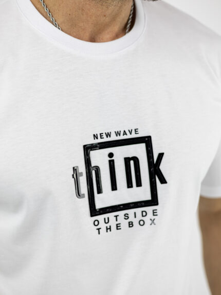 T-Shirt Oversized Think Λευκό