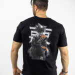 T-Shirt Regular Fit & Στάμπα Πίσω Μαύρο