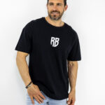 T-Shirt Oversized & Στάμπα Πίσω Μαύρο