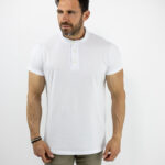 T-Shirt Μάο Regular Fit Μονόχρωμο Λευκό