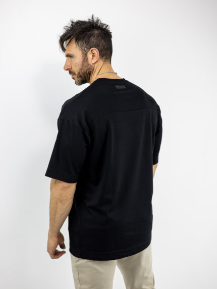 T-Shirt Oversized Μονόχρωμο Μαύρο