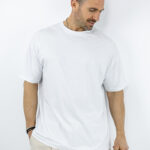 T-Shirt Οversized Μονόχρωμο Λεύκο