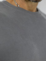 T-Shirt Οversized Μονόχρωμο Γκρί