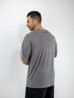 T-Shirt Οversized Μονόχρωμο Γκρί