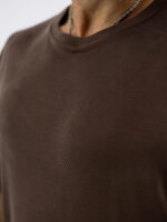 T-Shirt Οversized Μονόχρωμο Καφέ