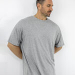 T-Shirt Οversized Μονόχρωμο Γκρί