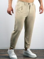 Παντελόνι Jogger Loose Fit & Πουκάμισο Oversized 3/4 Μανίκι Μπέζ